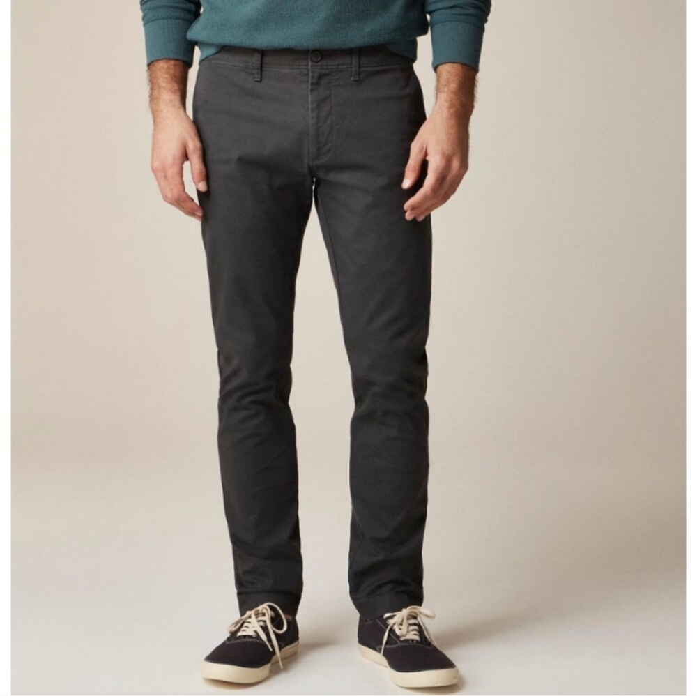J. Crew 484 Slim Fit Stretch Chino Pants Sz 31/30 Onyx Gray Preppy